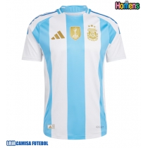 Camisa de Futebol Argentina Equipamento Principal Copa America 2024 Manga Curta